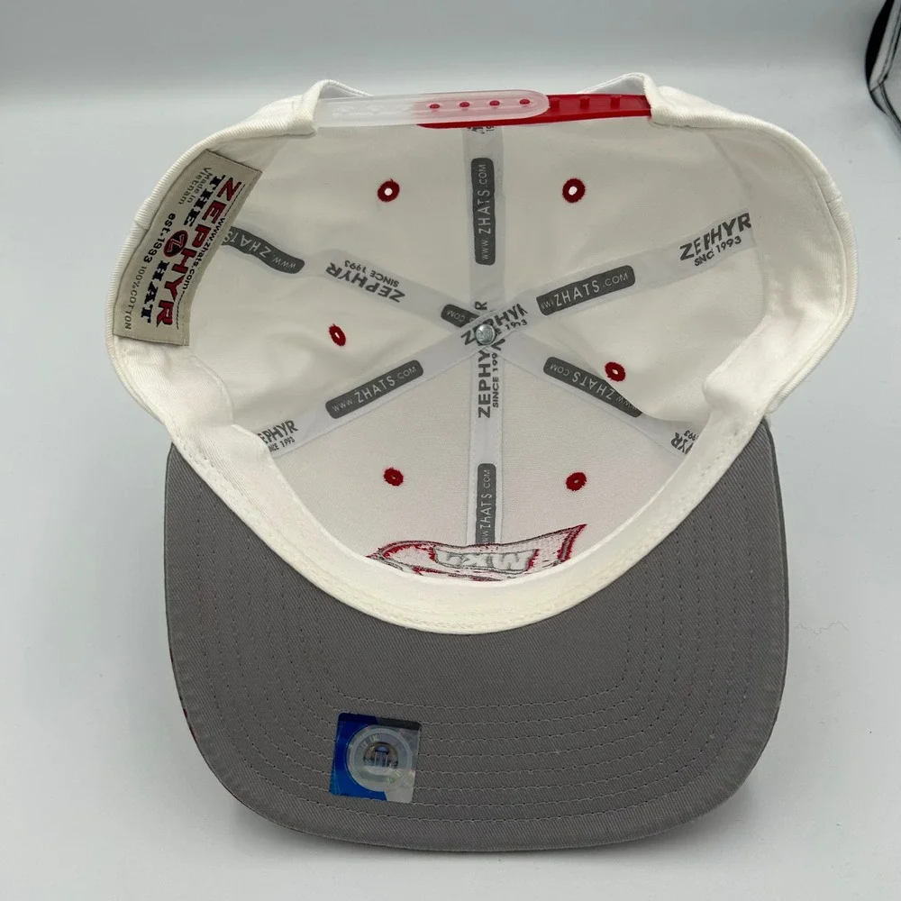 Zephyr WKU Hat Mens OSFA White Red Tribal Print Snapback Cap
